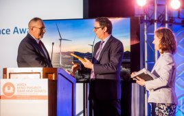 The Silver Achievement Award recognizes in advancing environmental, health and safety as a core value across the wind industry.