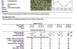 Wear debris analysis report
