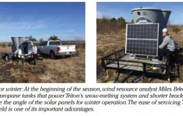 two pictures, setting up an ultrasonic wind sensor
