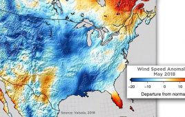 Wind speed map