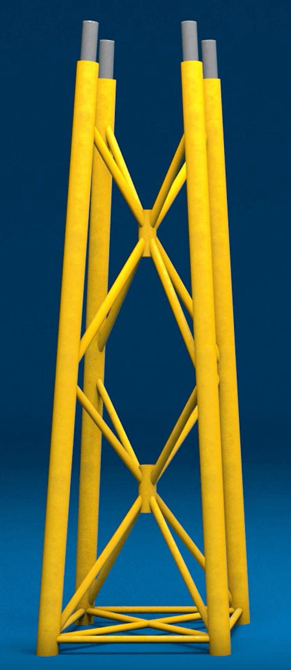 On typical wind-farm development, in water depths of 20 meters and above, the iJacket is estimated to deliver a significant reduction in overall foundation costs. Watch a video about how it’s designed at tinyurl.com/iJacket